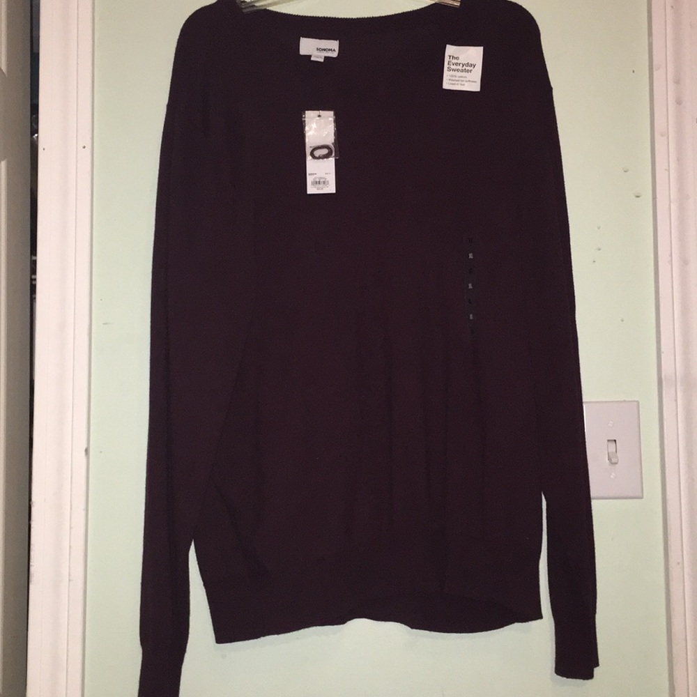 XL Sonoma Everyday Sweater Cranberry